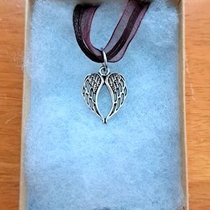 Silver Angel Wings Necklace